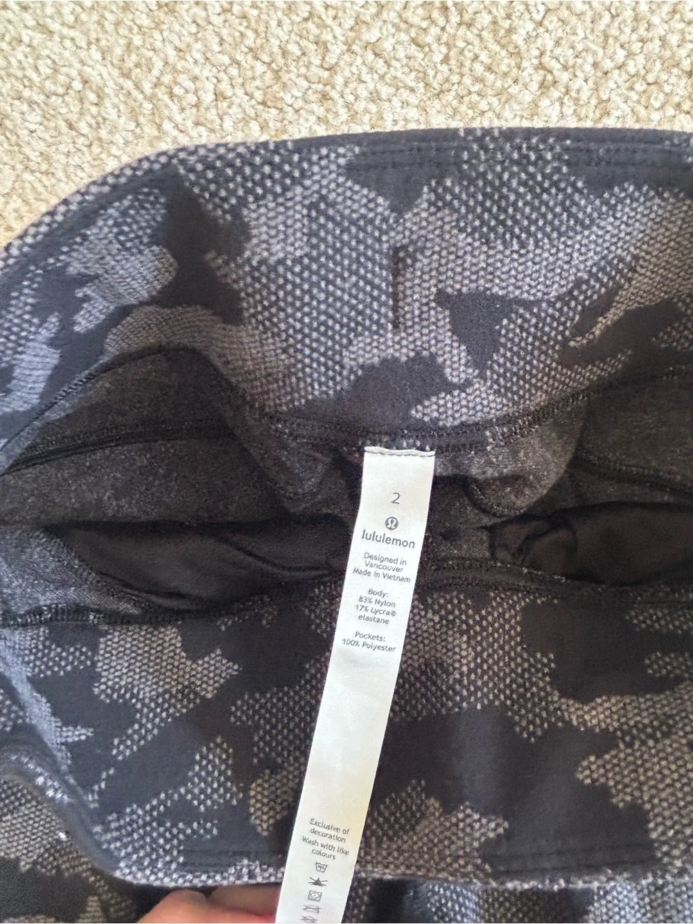 lululemon athletica Gray & Black Camo Joggers